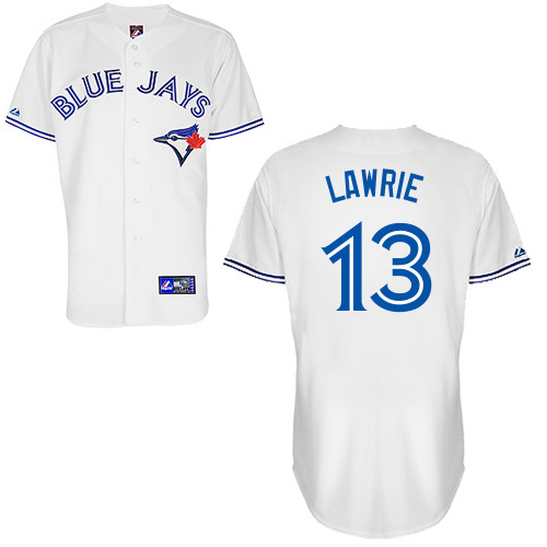 Brett Lawrie #13 Youth Baseball Jersey-Toronto Blue Jays Authentic Home White Cool Base MLB Jersey